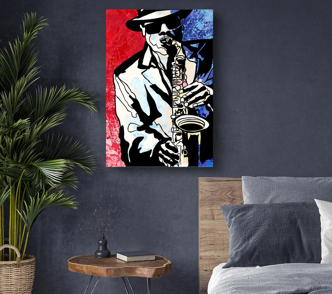 Picture of Saxaphone Blues Canvas Print Wall Art