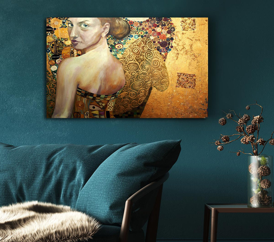 Picture of Klimt Golden Canvas Print Wall Art