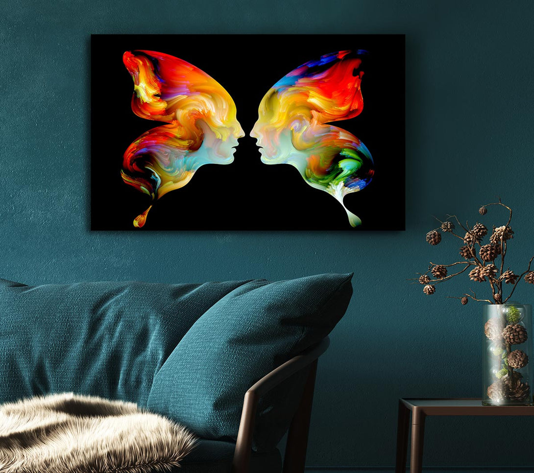 Picture of Butterfly Merge Canvas Print Wall Art