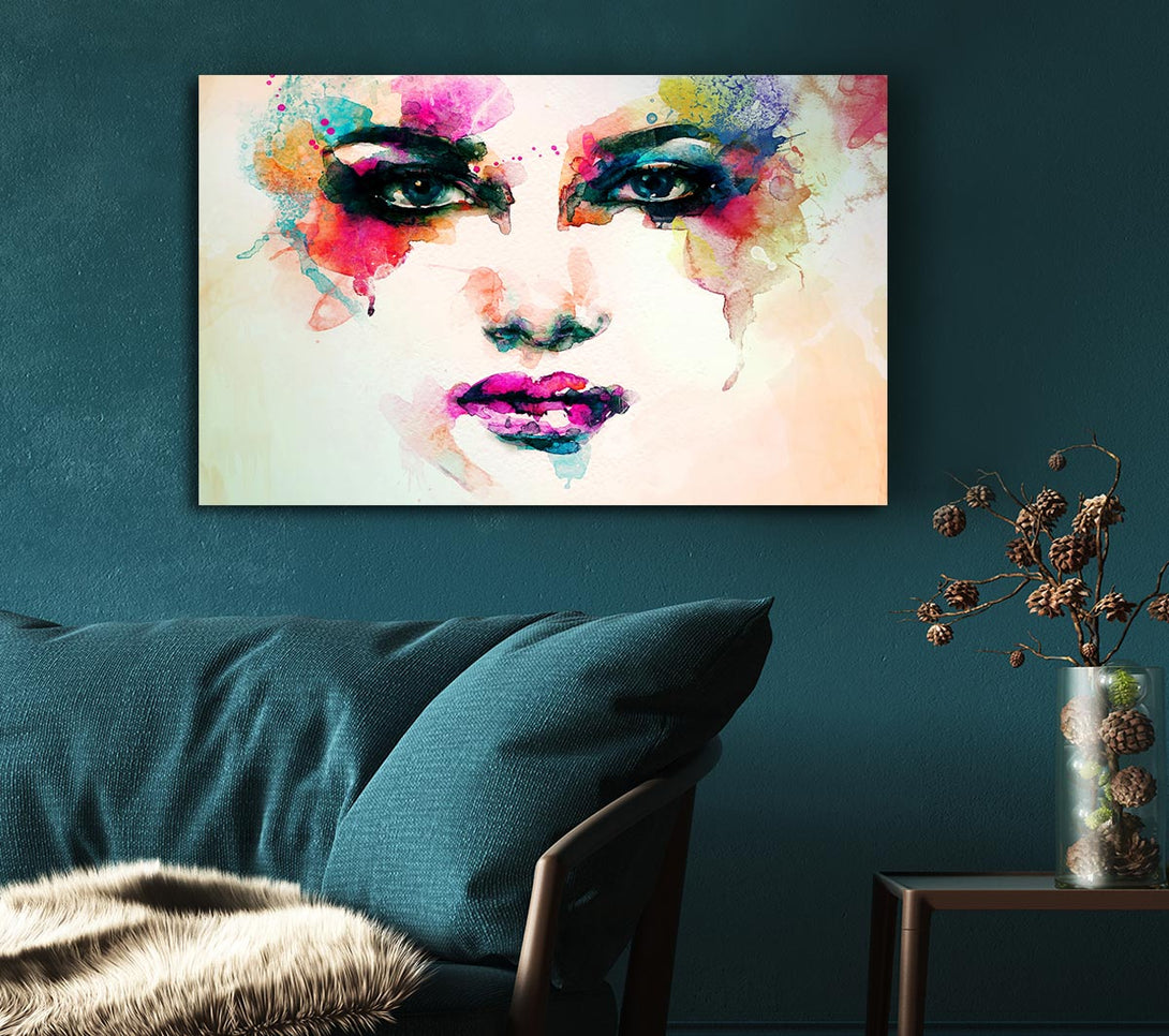 Picture of Rainbow Face Canvas Print Wall Art