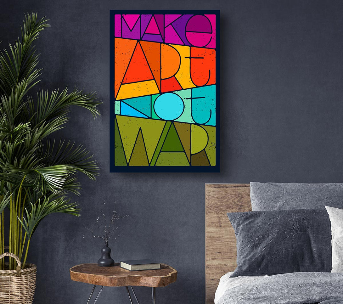 Picture of Make Art Not War Canvas Print Wall Art