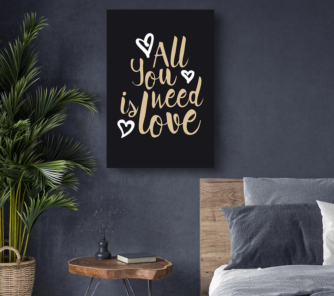 Picture of All You Need Is Love 2 Canvas Print Wall Art