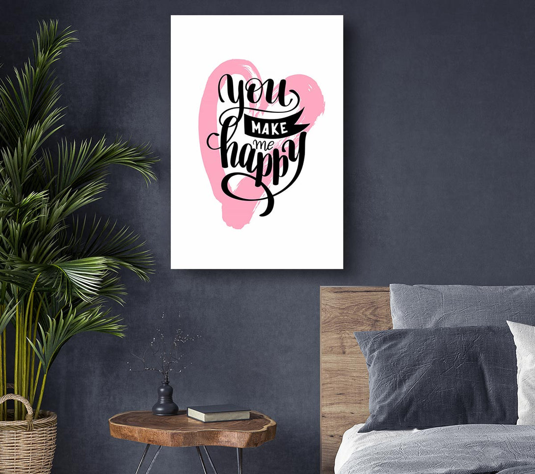 Picture of You Make Me Happy 1 Canvas Print Wall Art