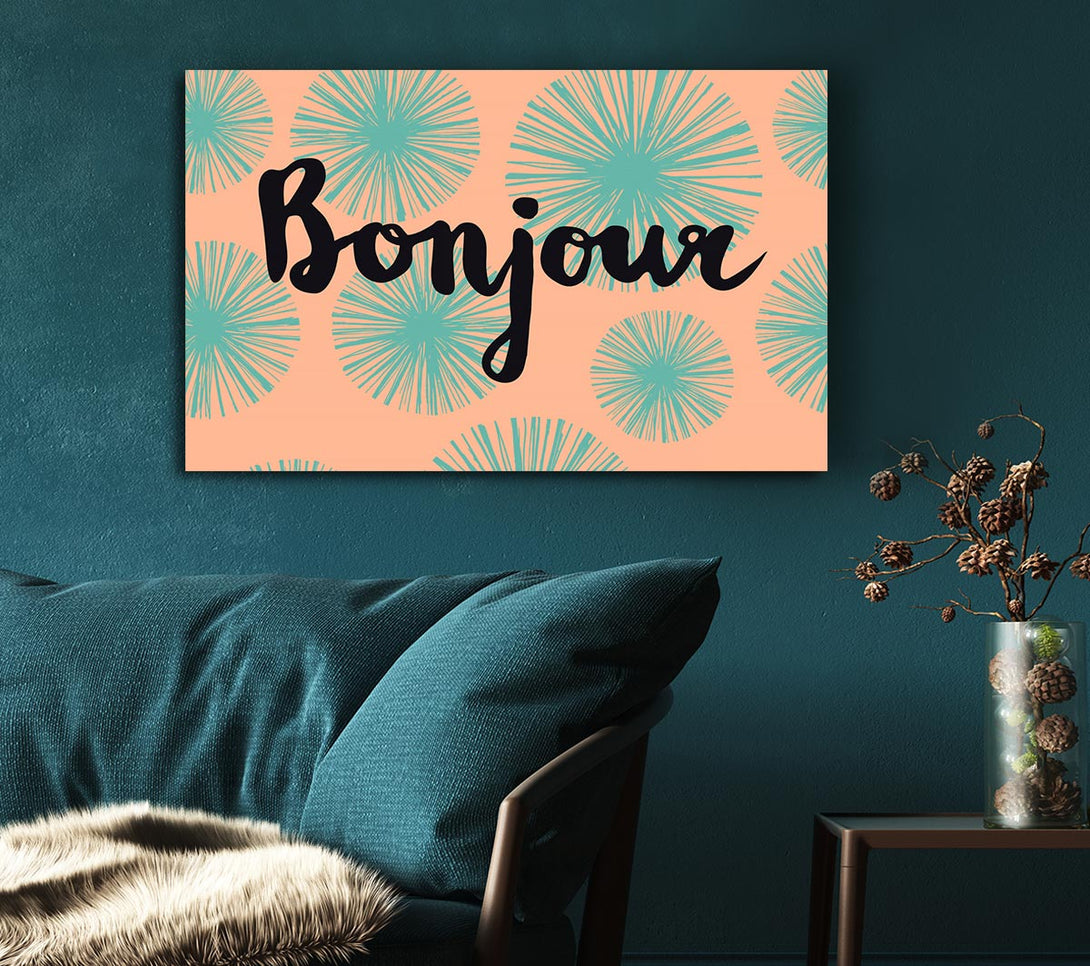 Picture of Bonjour 1 Canvas Print Wall Art