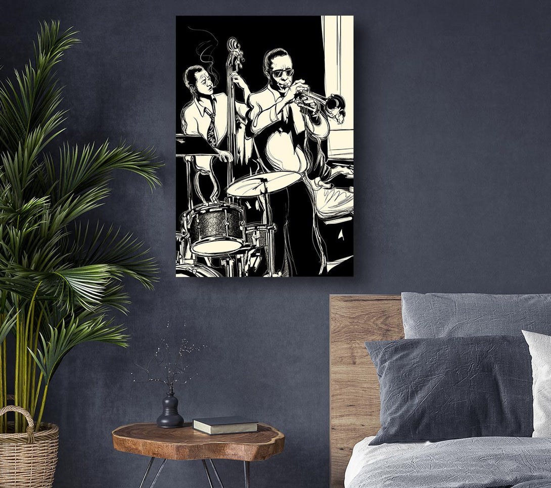 Picture of Blues Band Canvas Print Wall Art