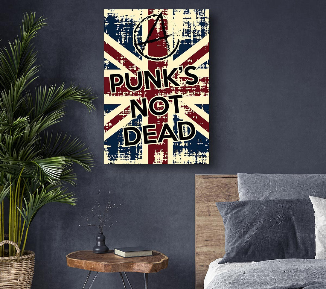 Picture of Punks Not Dead Canvas Print Wall Art