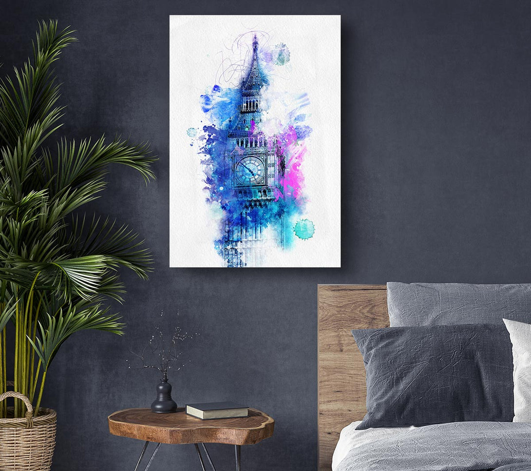 Picture of Watercolour Big Ben 2 Canvas Print Wall Art