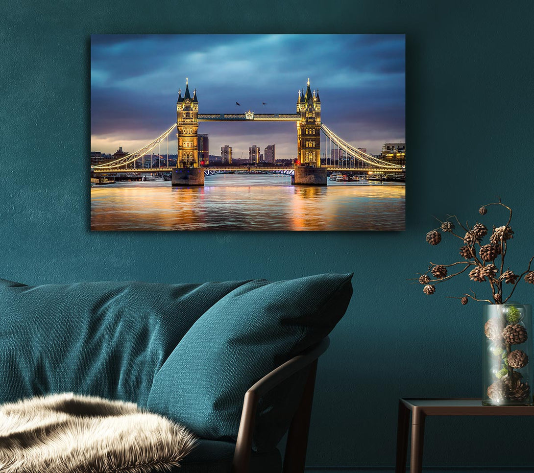 Picture of Tower Bridge Night Glow Canvas Print Wall Art