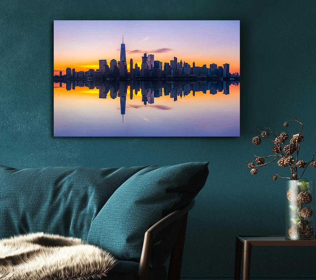 Picture of Perfect Sunset Reflections Canvas Print Wall Art