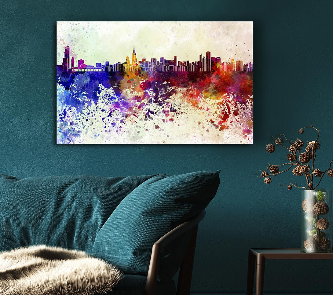 Picture of Rainbow Splash 1 Canvas Print Wall Art