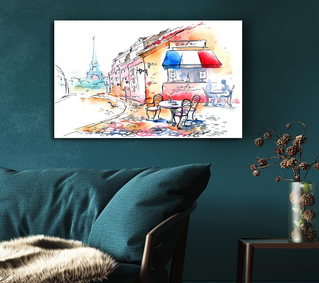 Picture of Eiffel Tower Streets 9 Canvas Print Wall Art