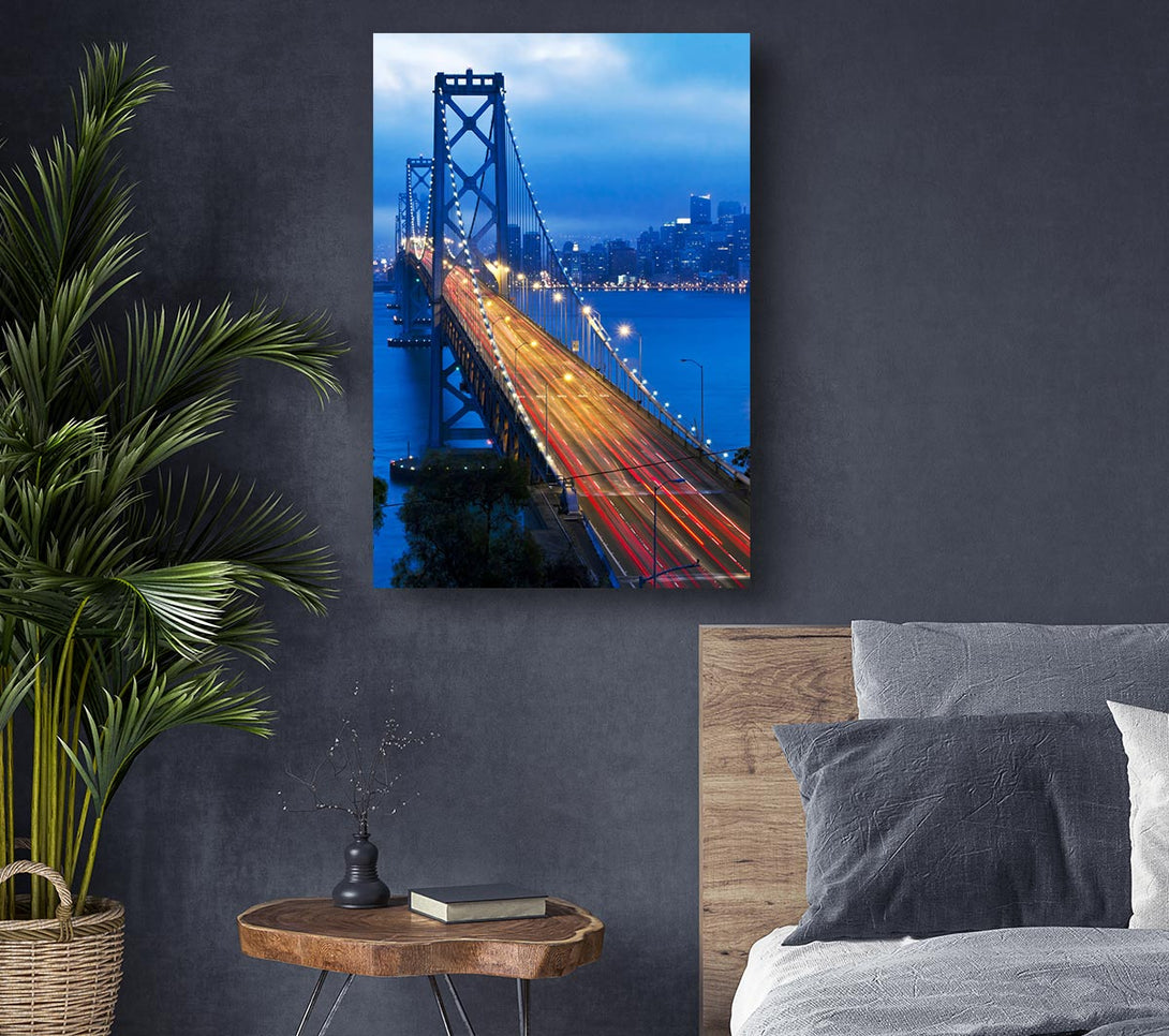 Picture of Golden Gate Bridge Blues Canvas Print Wall Art