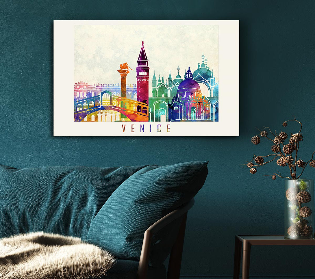 Picture of Rainbow City Canvas Print Wall Art