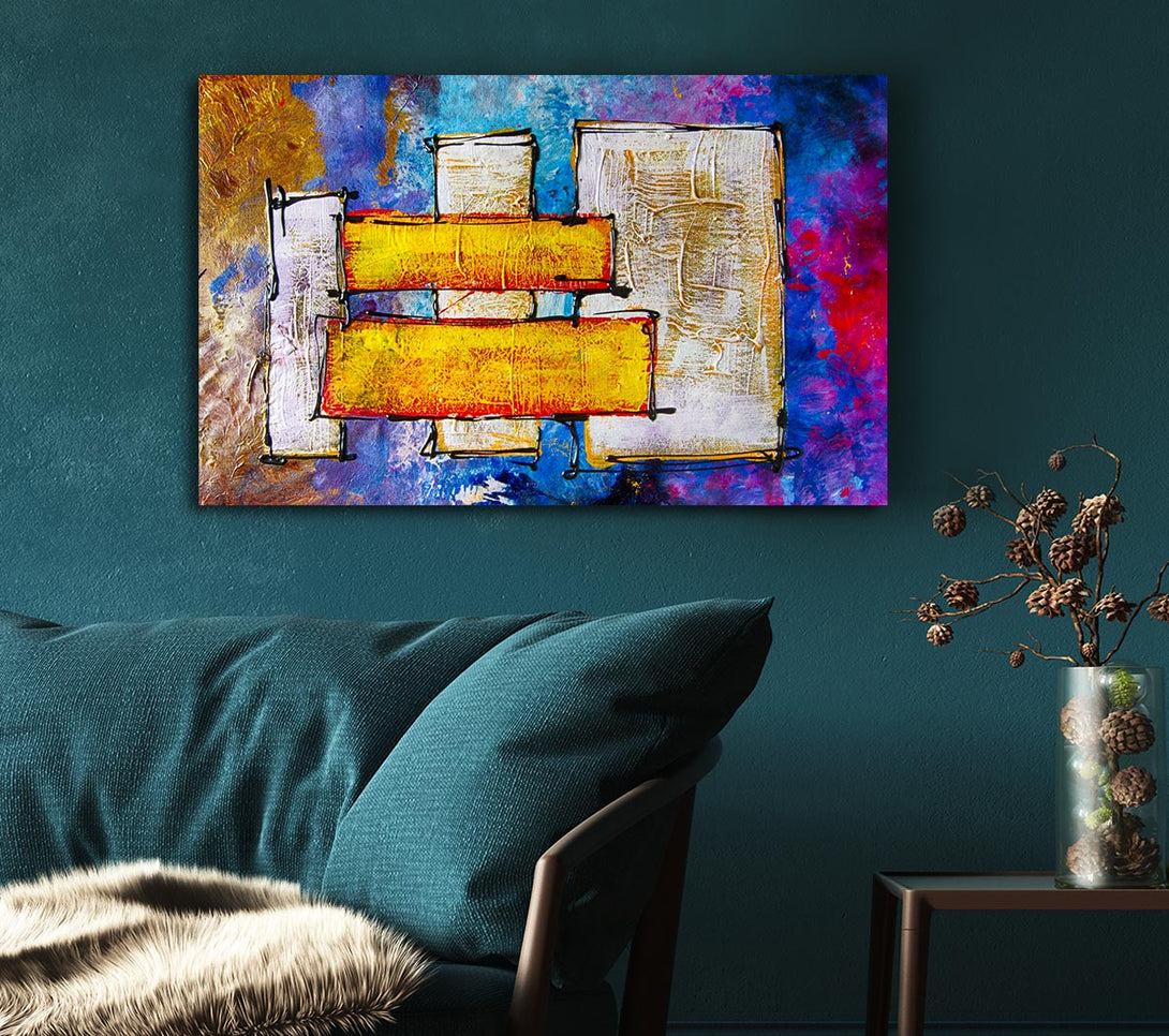 Picture of Blocks Of Gold Canvas Print Wall Art