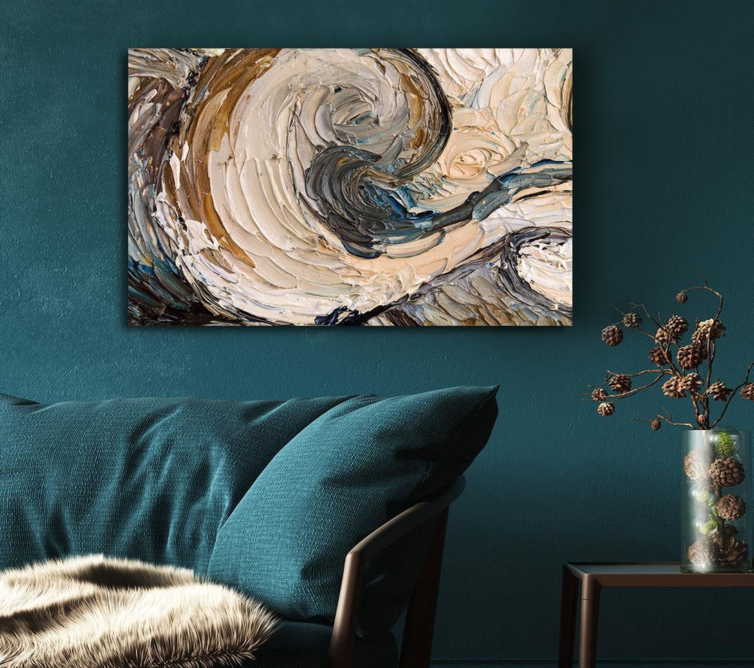 Picture of Chocolate Caramel Wave Canvas Print Wall Art