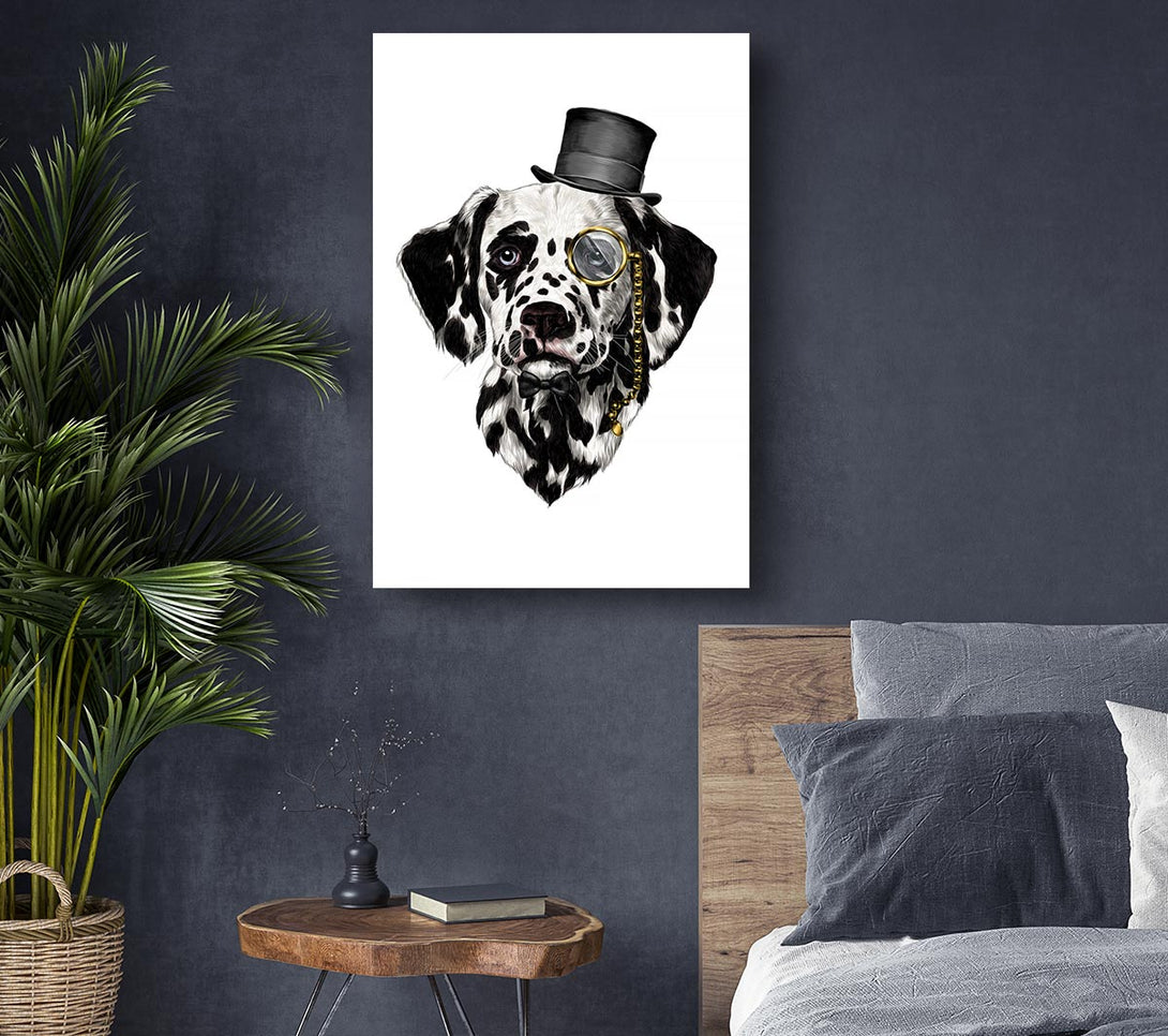 Picture of Clever Dalmation Dog Canvas Print Wall Art