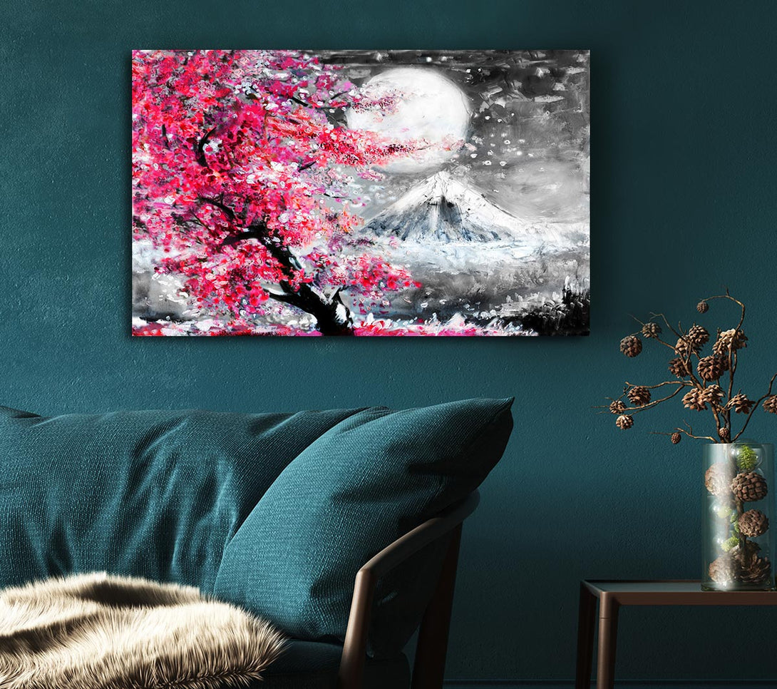 Picture of Winter Mountain Tree Canvas Print Wall Art