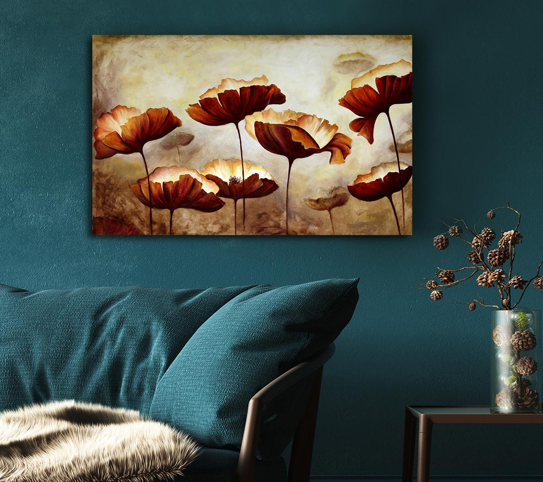 Picture of Chocolate Poppies Canvas Print Wall Art