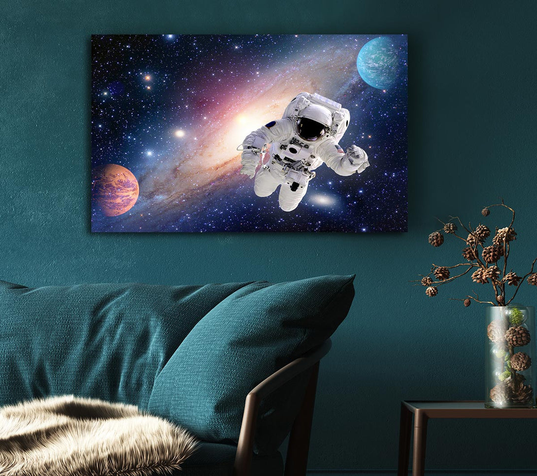 Picture of Spaceman In The Galaxy Canvas Print Wall Art