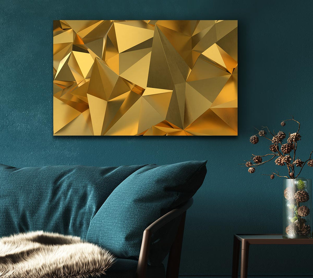 Picture of Gold Triangles closeup Canvas Print Wall Art