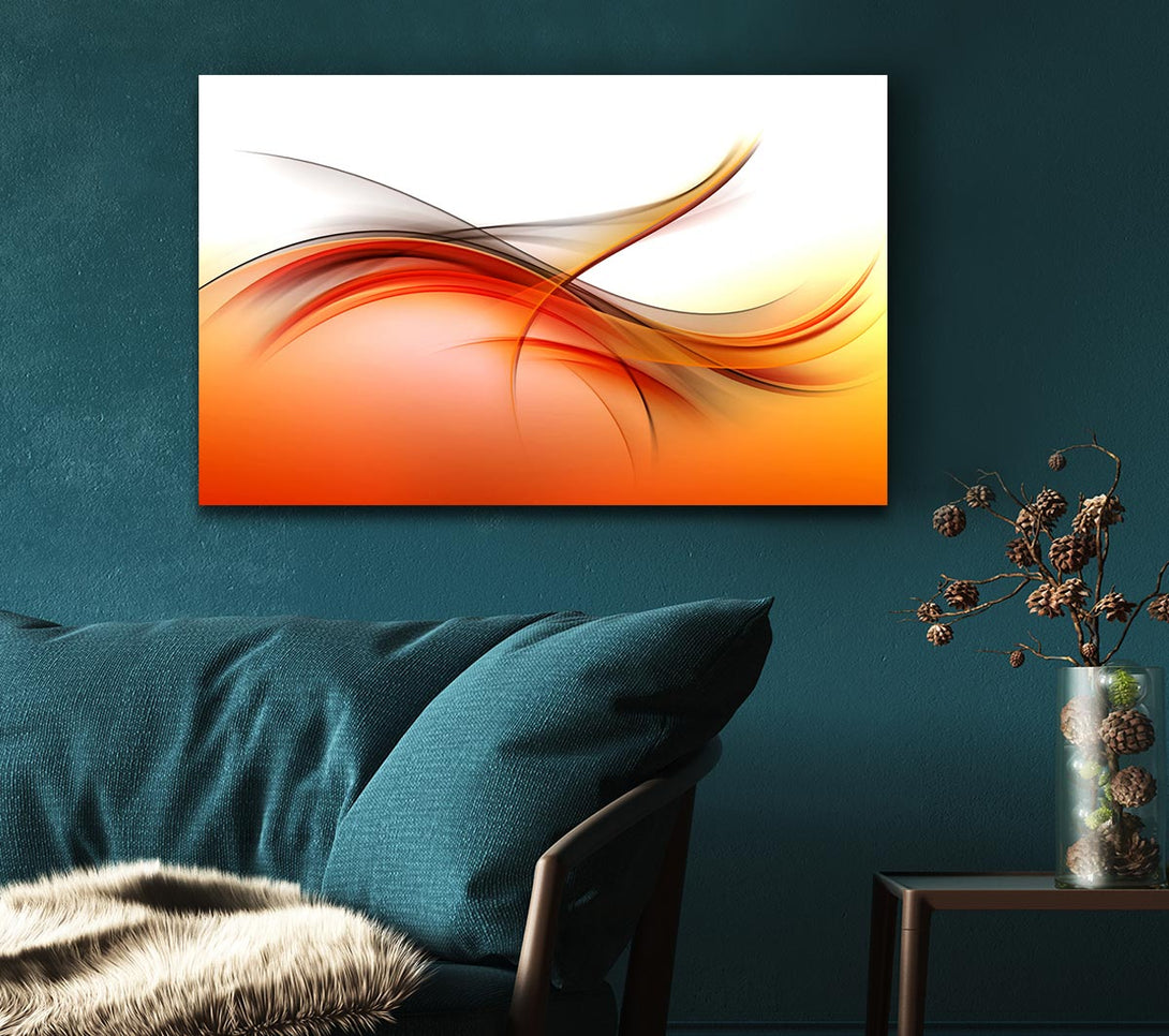 Picture of Fire abstract swirls Canvas Print Wall Art