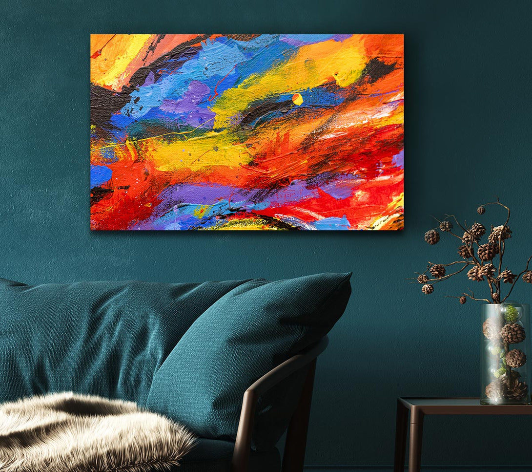 Picture of Oil painting Colour Splash Canvas Print Wall Art