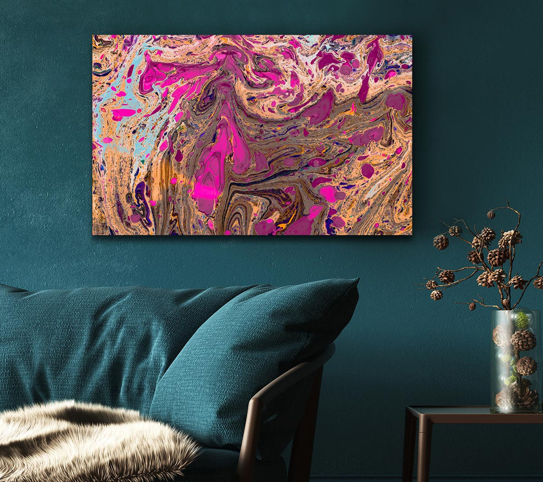 Picture of Oily Paint flows Canvas Print Wall Art