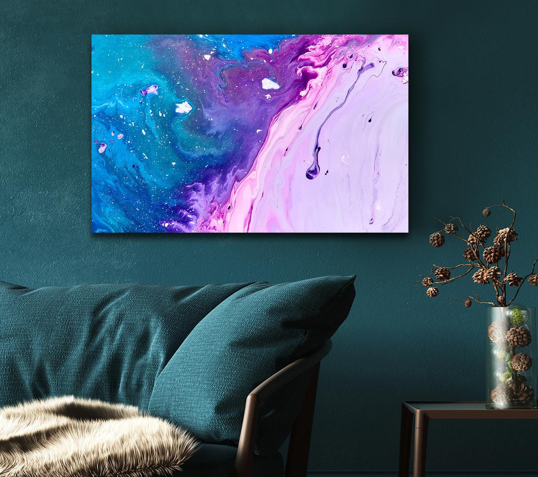 Picture of Colours mixing together Canvas Print Wall Art