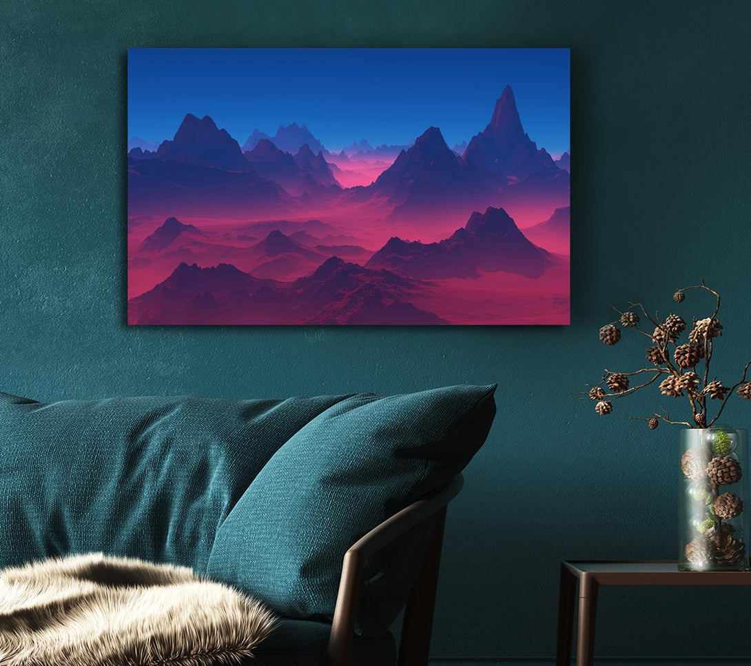 Picture of Red To Blue Horizon Canvas Print Wall Art