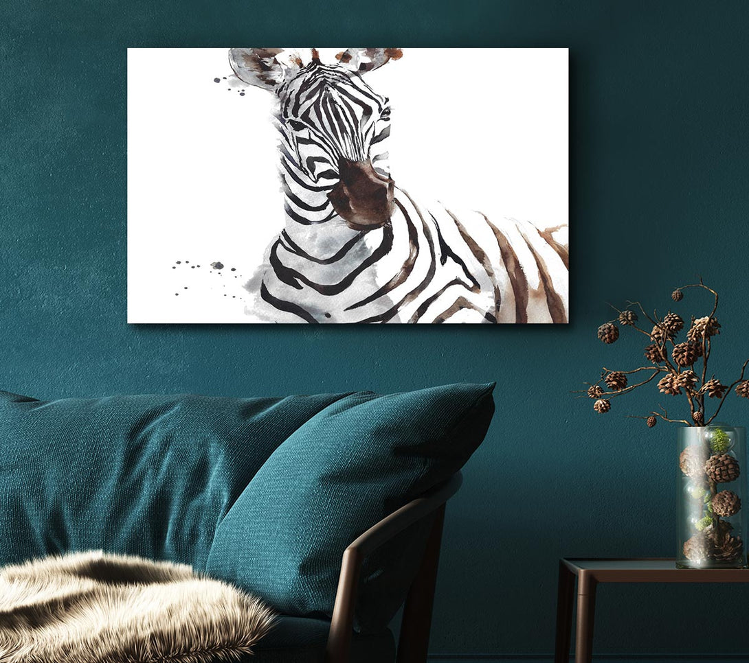 Picture of Zebta Splatter Canvas Print Wall Art