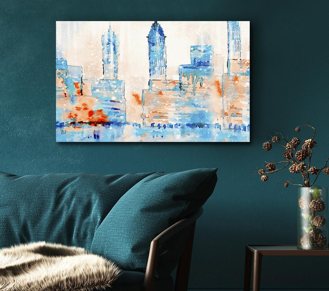 Picture of Hazy Streets Of New York Canvas Print Wall Art