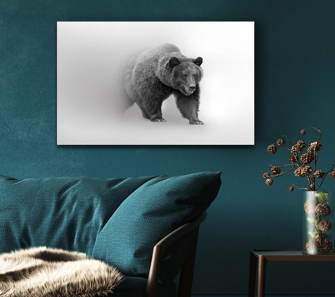 Picture of Bear In The Mist Canvas Print Wall Art