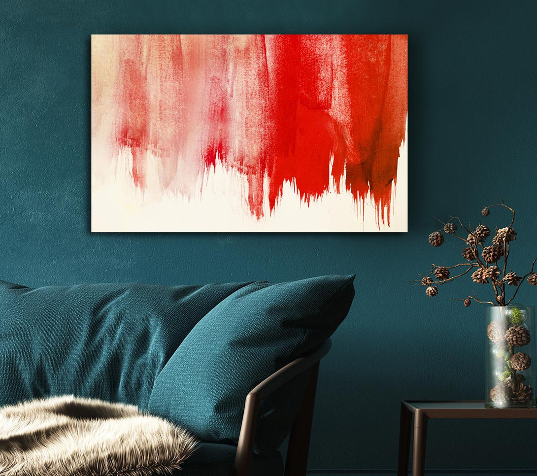 Picture of Striking Red Paint Canvas Print Wall Art