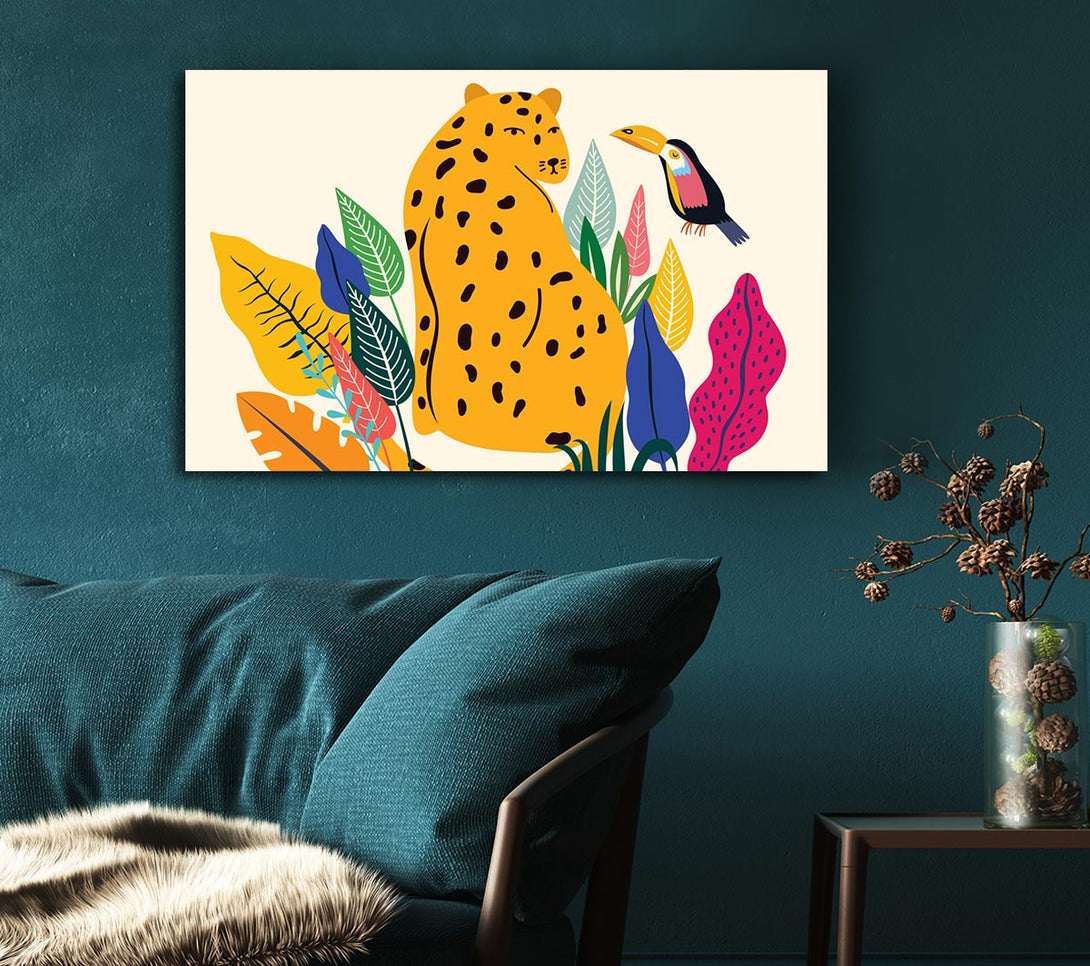 Picture of Mid Century Leopard Canvas Print Wall Art