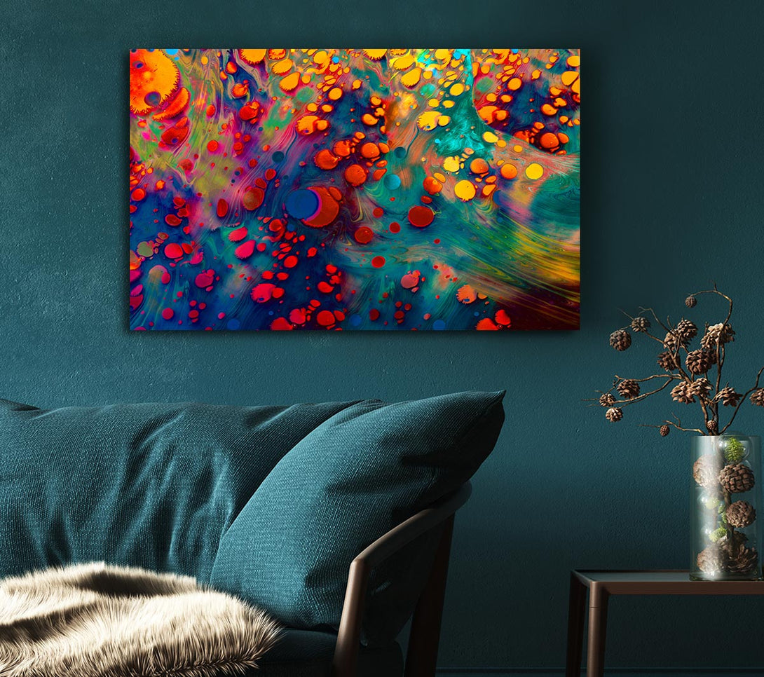 Picture of Paint Blobs In Oil Canvas Print Wall Art