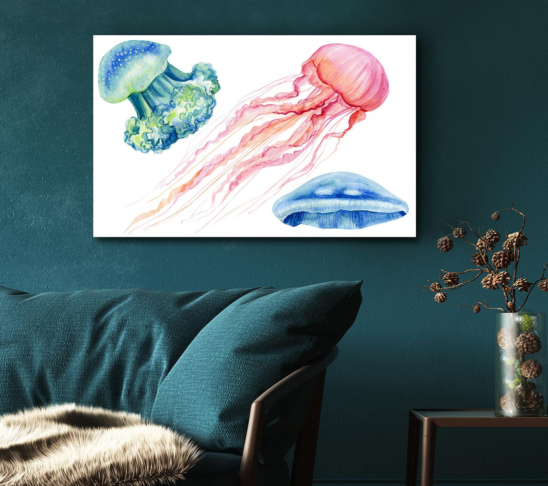 Picture of The Jellyfish Of The Sea Canvas Print Wall Art