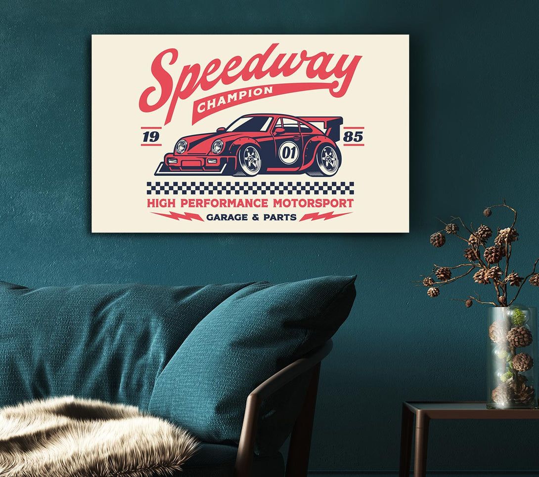 Picture of Speedway Champion Canvas Print Wall Art