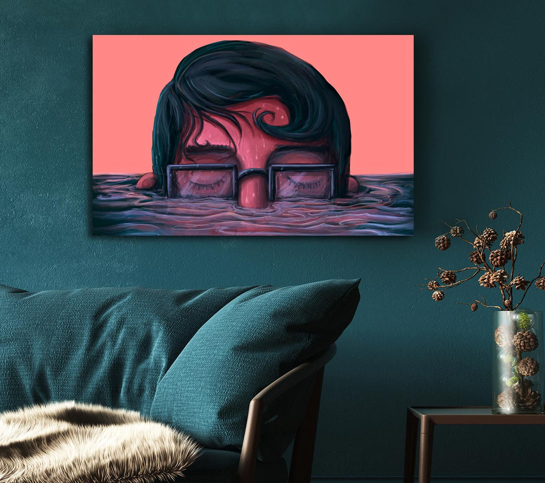 Picture of Submersing In The Ocean Canvas Print Wall Art