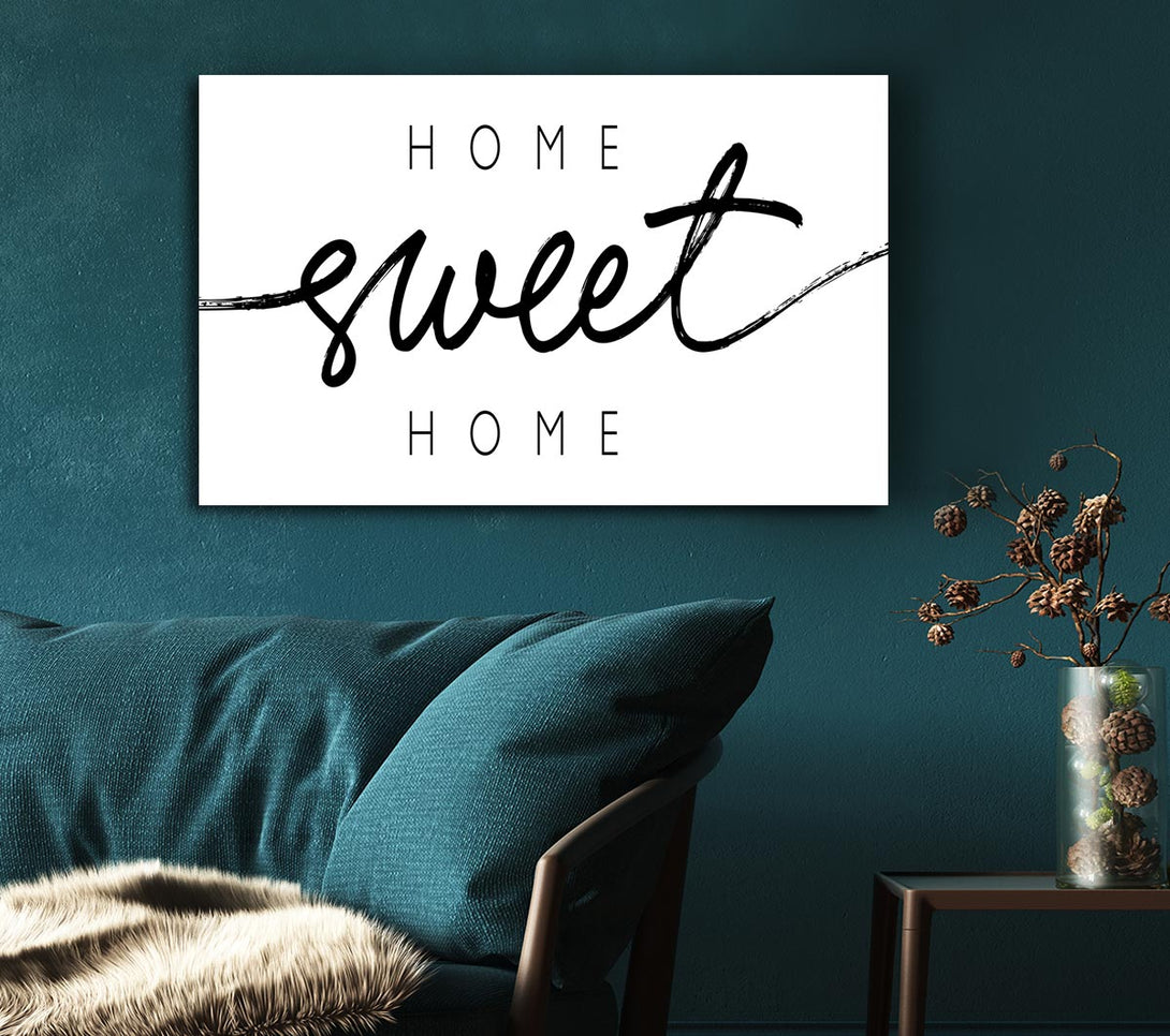 Picture of Home Sweet Home Quirky Canvas Print Wall Art