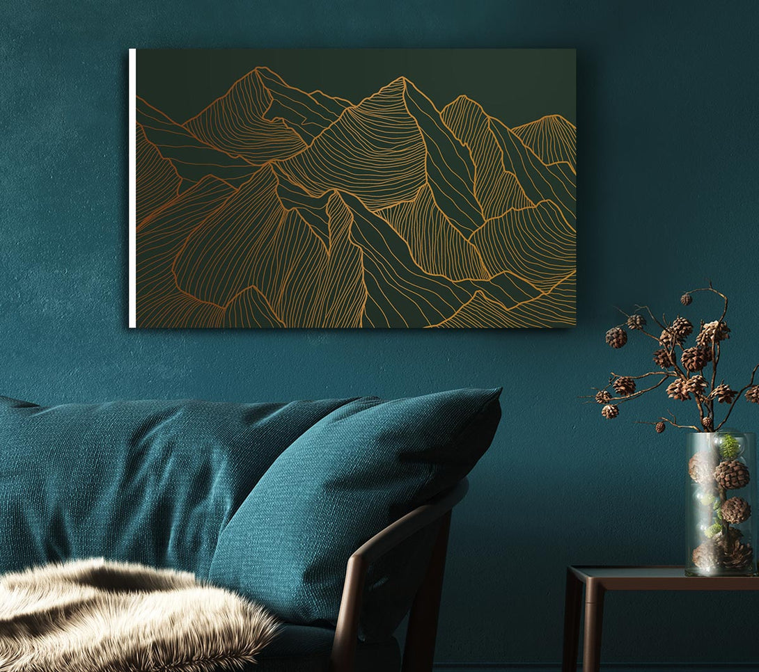 Picture of Mountains Of Gold Canvas Print Wall Art