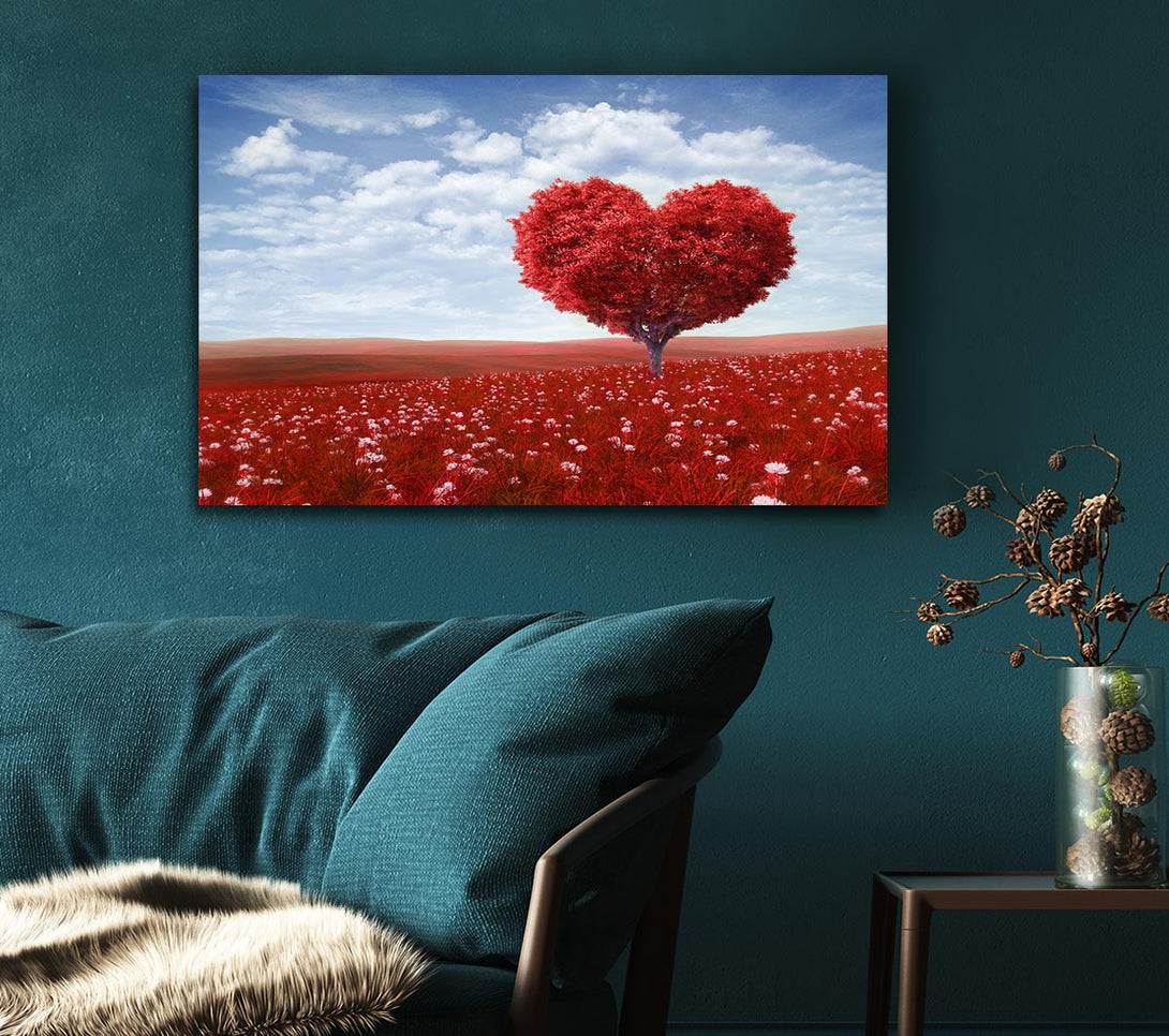 Picture of The Red Tree Heart Canvas Print Wall Art