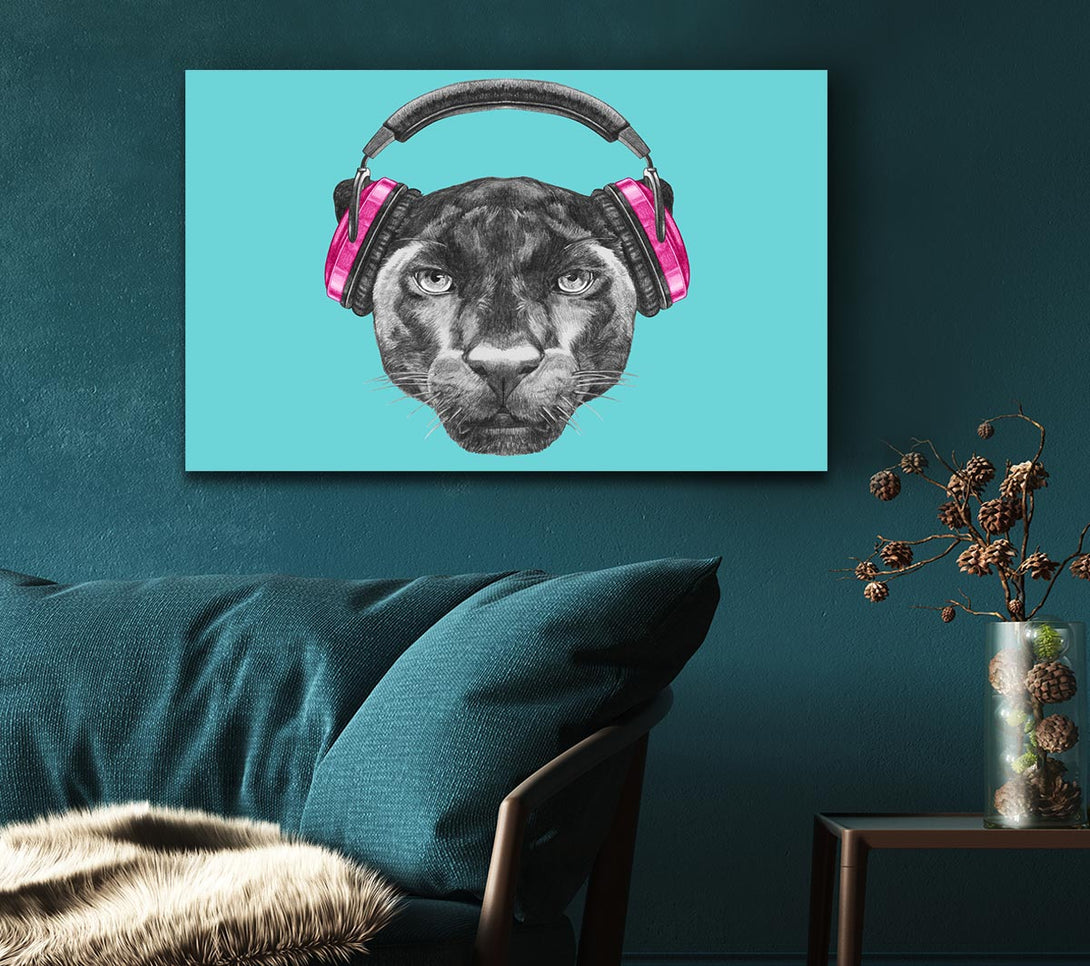 Picture of Headphone Jaguar Dj Canvas Print Wall Art