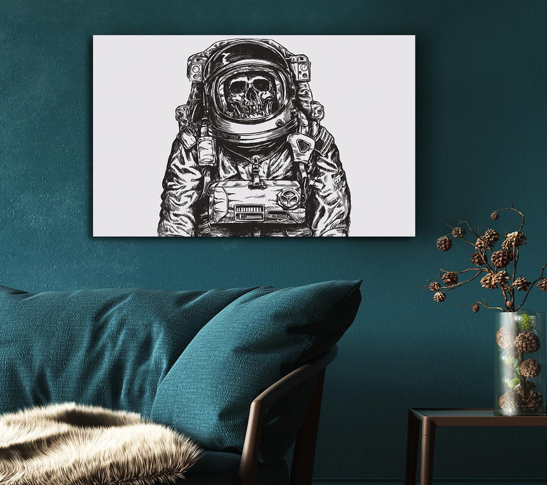 Picture of The Skeleton Space Explorer Canvas Print Wall Art