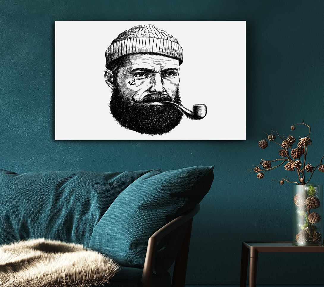 Picture of Hipster Smoker Canvas Print Wall Art