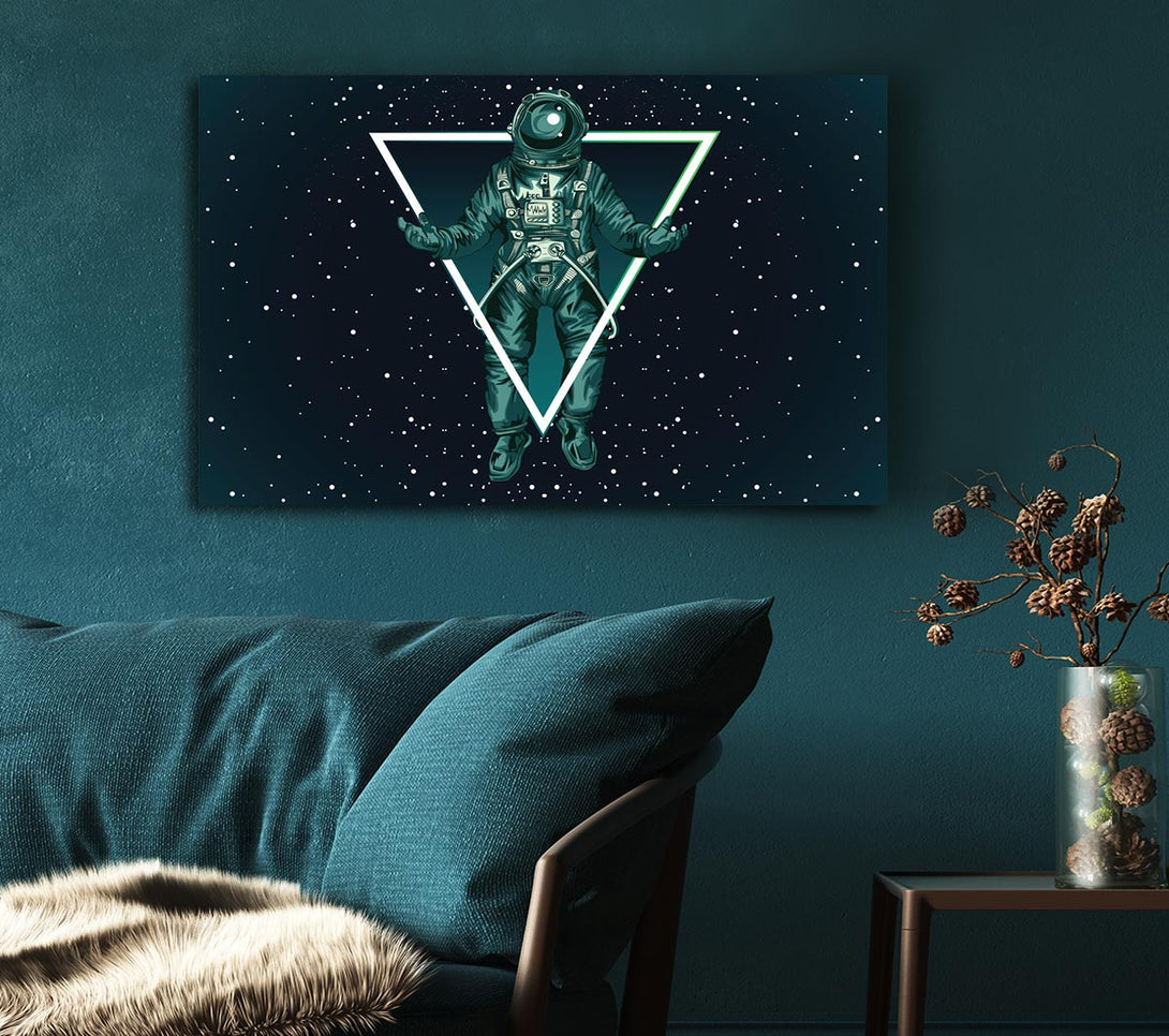 Picture of Triangle Space Man Canvas Print Wall Art