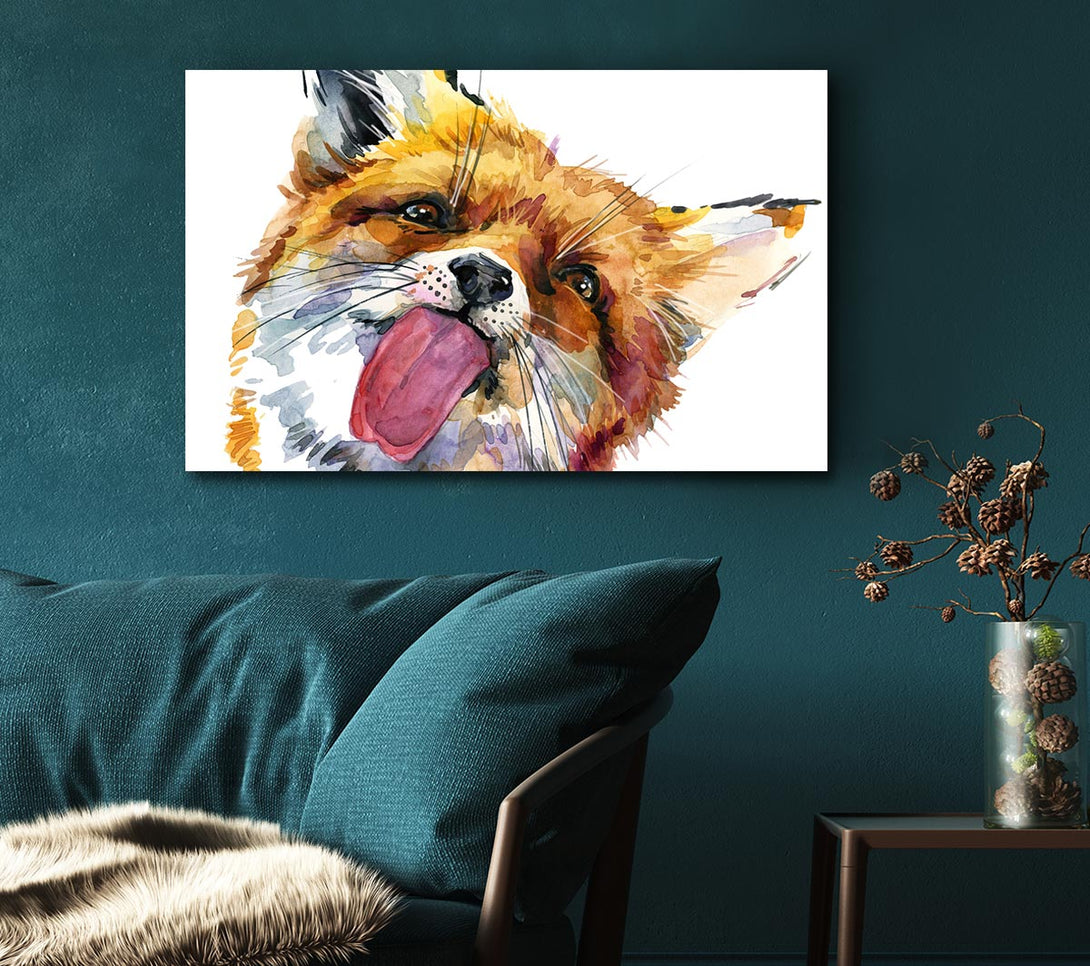 Picture of Fox Lick Canvas Print Wall Art