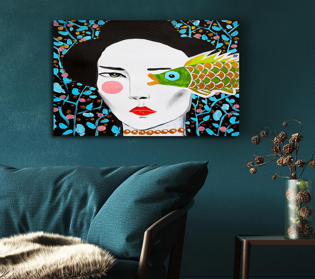 Picture of Geisha Fish Canvas Print Wall Art