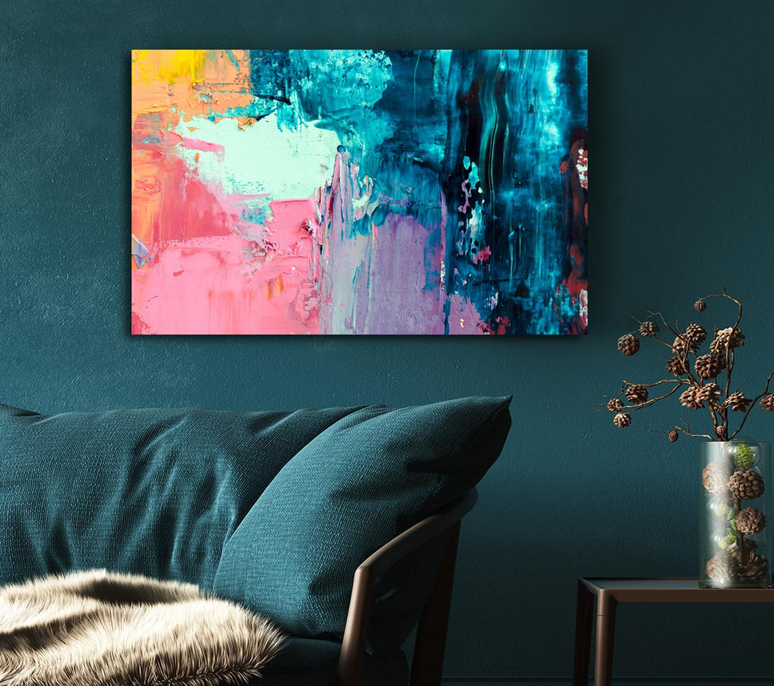 Picture of Texture Of Paint Media Canvas Print Wall Art