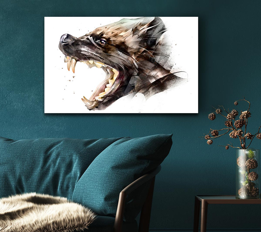 Picture of Hyena Head Canvas Print Wall Art