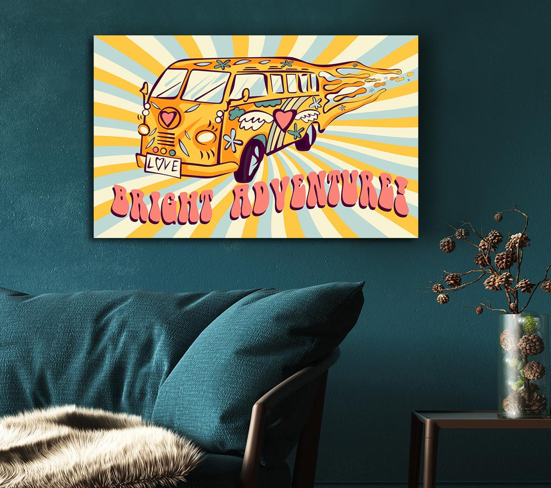 Picture of Camper Adventure Canvas Print Wall Art